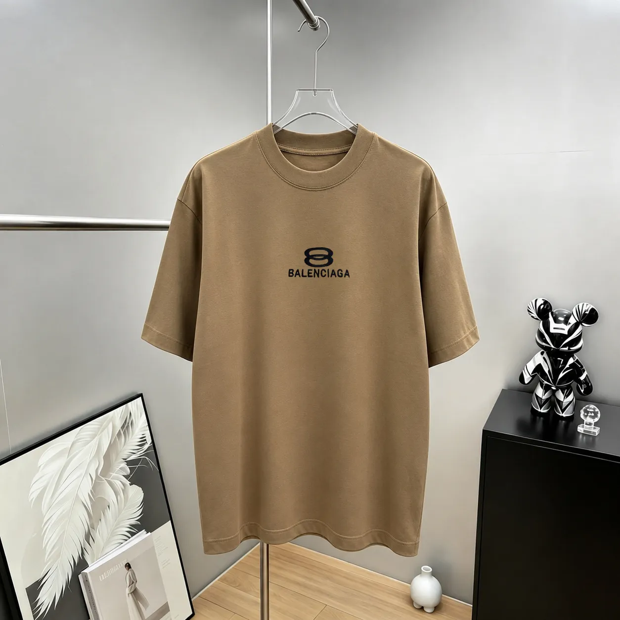 bal～ Classiclogo 《 》 ， tee ， Same Style ， : Black White Coffee Brown Size：S（90-130 ） M（125-150 ） L（135-165 ） XL（160-190 ） XXL（185-220 ）